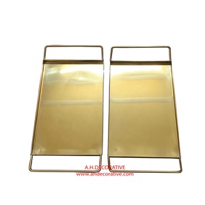 จานและถาดเสิร์ฟอาหารแบบกลมชุบทองสำหรับร้านอาหารถาดเสิร์ฟอาหารโลหะทุบสำหรับตกแต่งห้องครัวในบ้าน - Product Image 5