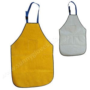 Tabliers de soudage en cuir de vache, couleurs jaunes, protecteurs - Product Image 1