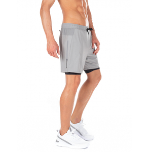 Shorts décontractés pour hommes, taille élastique, séchage rapide, double couche en toile, collection 2022, vente en gros - Product Image 3