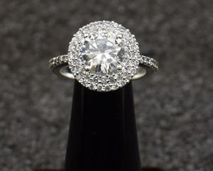 925เงินสเตอร์ลิงลูกบาศก์เพทายเครื่องประดับหินคริสตัลแหวนแต่งงานของขวัญชุบเงินของเธอขนาดลูกปัดมม. - Product Image 1