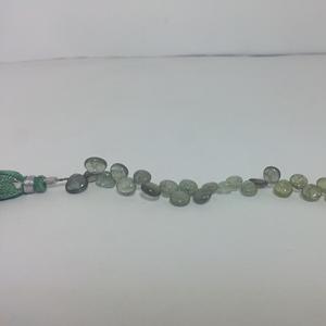 5mm 7mm Natural musgo aguamarina piedra suave corazón Briolette piedras preciosas cuentas hebras cuerdas venta al por mayor precio de fábrica en línea a granel - Product Image 3