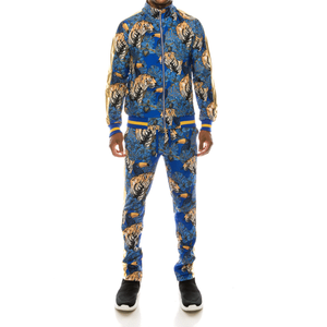 Survêtement pour hommes, impression personnalisée de Sublimation, avec panneau latéral, de haute qualité, en coton et polyester, fermeture éclair, vente en gros - Product Image 1