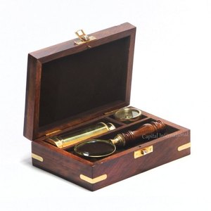 Nautical Telescope Compass and Magnifying Glass Gift Set Customized Nautical Gift Box Telescope <b>Magnifier</b> and Compass - Product Image 4