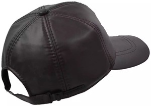 Casquette à rabat en cuir marron foncé, casquette de Baseball, en peau de mouton, personnalisable, avec votre propre Design, avec Logo brodé, 100% - Product Image 4