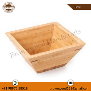 Ensalada de madera maciza/cuenco para servir frutas Venta caliente indio hecho a mano suministro a granel directo de fábrica para cocina y decoración del hogar - Product Image 2