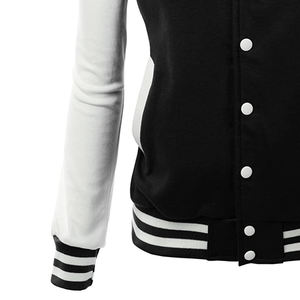 Women's High Quality Custom Leather Bomber Jacket Winter Long Sleeved <b>Coats</b> <b>Button</b> Decoration Breathable Solid Letterman Style - Product Image 6
