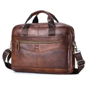 BULLCAPTAIN maleta bolsa para laptop bolsa de ombro dos homens de couro dos homens bolsa