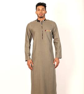 Comprar hombres musulmanes Thobe personalizado Daffah venta al por mayor Thobes ropa musulmana tradicional hombres Thobe - Product Image 6