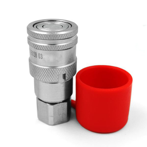 Raccordi a Sgancio Rapido da 3/8 Pollici con Valvola Piatta e Connettore, Estremamente a Basso Sgocciolamento, Adatti per Linee Idrauliche - Product Image 4