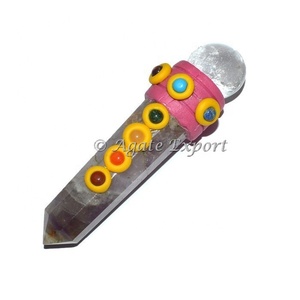 Amethyst Tibetan Chakra Obelisk <b>Wands</b> : Supplier of Amethyst Tibetan <b>Wands</b> Fengshui Chakra Healing Products - Product Image 2