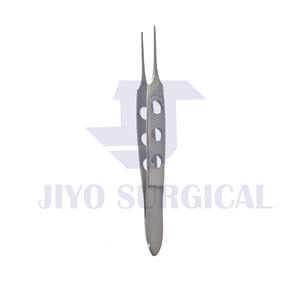 Bishop-Harmon, fórceps de vendaje de dientes dentados entrecruzados, instrumento médico oftálmico Manual de acero inoxidable - Product Image 3