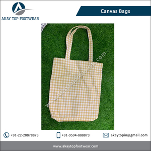 Bolsas de compras de lona de algodón con estampado de puntos clásicos de tamaño personalizado para mujer, disponibles en diferentes colores, vendedor de confianza al por mayor - Product Image 2