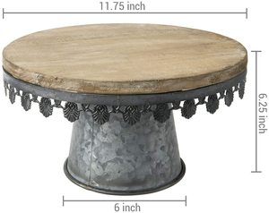 Atractivo soporte para pastel de bodas en metal galvanizado con forma redonda Celebraciones perfectas para fiestas de bodas Exhibiciones de postres elegantes - Product Image 5