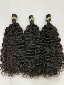 Micro Links I Tips 100% Cabello virgen de un solo donante Tight Curly Natural Curly Ondulado y recto U Tips Zero Shedding Cabello humano - Product Image 6