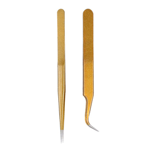 Pinces à faux-cils en acier inoxydable personnalisés, pinces à épiler, pour extensions, accessoires de beauté, - Product Image 1