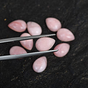 Opale rose naturelle, pierres précieuses cabochon de couleur rose, taille 5x3 mm à 15x9 mm, adaptées à la fabrication de bijoux, fournisseur en gros de pierres précieuses - Product Image 5