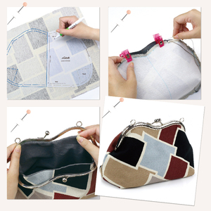 ชุดทำกระเป๋าคลัทช์แบบ Kiss Lock DIY ชุดเย็บกระเป๋าทำมือพร้อมโครงโลหะสำหรับผู้เริ่มต้น - Product Image 2