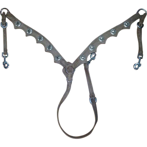 VENDO Pechera de cuero con talabartería de caballo de cuero genuino Rosa dólar ecuestre 6 tamaños Shetland FULL COB - Product Image 6