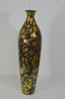 Vase décoratif en métal émaillé fantaisie, grand vase décoratif moderne en émail coloré solide