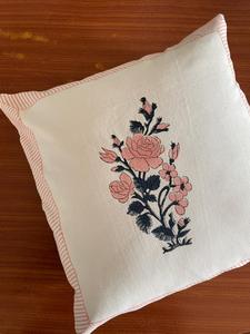 Funda de algodón con estampado de bloque de mano, cubierta de cojín cuadrada de lino, 40X40CM - Product Image 4