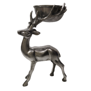 Estatua de Ciervo Grande con Cuenco, Decoración de Reno - Product Image 1