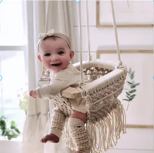 Columpio de macramé para bebé, columpio interior para niño - Product Image 1
