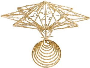 Nouveau fait à la main 8 points étoile LED éclairé arbre Topper blanc chaud décorations d'arbre de Noël pour la décoration de la maison - Product Image 5