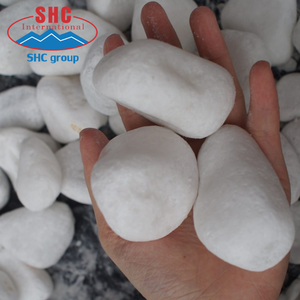 Rocas de piedra natural blanca de guijarros caídos de Vietnam para decoraciones de villas - Product Image 3