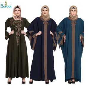ชุดเดรสอาบายาสไตล์ตุรกีสำหรับผู้หญิง,ชุดเดรสสไตล์มุสลิมแขนยาวมีซิปด้านหน้าแบบเปิด - Product Image 6