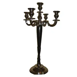 家居酒店桌面装饰烛台黑色仿古整理蜡烛台标准尺寸金属蜡烛台