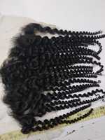 Extensions de cheveux Remy indiens bouclés crépus personnalisées 13X4 13X6, épaisses, à double trame, en lots, queues de cheval