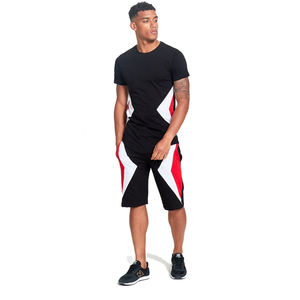 Nuevo conjunto de 2 uds de verano para hombre, camiseta de manga corta y pantalones cortos, conjunto doble de dos piezas, traje de verano transpirable para hombre para adulto - Product Image 6