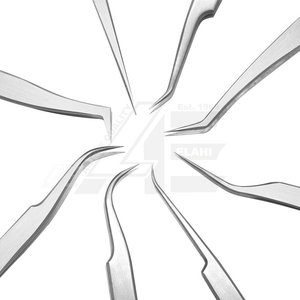 Pince à épiler professionnelle pour extensions de cils ODM OEM personnalisée, lot de 8 pinces droites et courbées à pointe isolante 2026 - Product Image 4