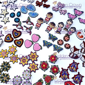 Handmade Fashion Embroidered Wire Bullion Brooches 3D Style Sew-On Made From Fabric <b>Felt</b> - Product Image 4