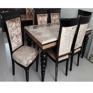 Ensemble de salle à manger moderne en teck luxueux de la Forêt Noire avec table et chaises de salle à manger de taille personnalisée et de couleur personnalisée - Product Image 1