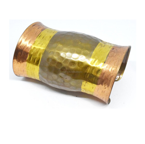 2020 nueva moda mujer brillante chapado en oro ancho brazalete grande rústico boda latón joyería Black Friday para niña - Product Image 4