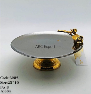 ชามโลหะสำหรับเสิร์ฟของตกแต่งโต๊ะชามโลหะแบบ2ส่วนสำหรับใช้ในโรงแรมแบบอินเดียใหม่หรูหรา - Product Image 6