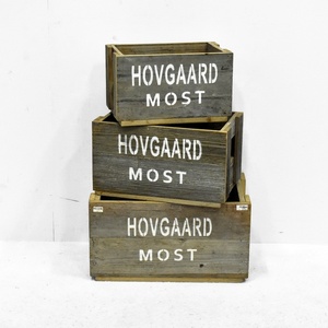 Best Selling Products Vintage Rustic Wooden Crate Box, Rustic Holzkiste Decoration Storage Transport Big Box
