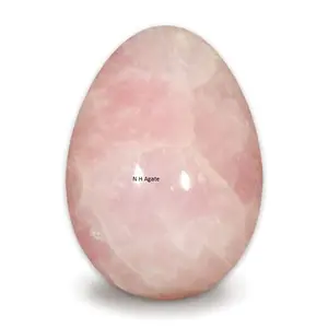 Migliore qualità uovo di Yoni al quarzo rosa per uova di Yoni all'ingrosso: uova di pietre preziose al quarzo rosa: acquista Online da N H Agate