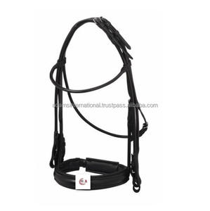 Brida de cuero enrollada Weymouth de alta calidad, manivela elevada acolchada suavemente, Fabricante Mayorista de productos de calidad Cavesson para caballos - Product Image 1