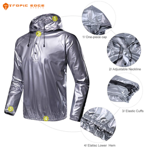 Heavy Duty Fitness Exercise Gym Anti-Rip Black Clothes Weight Loss Sweat <b>Sauna</b> Suit For Men and Women - Product Image 3