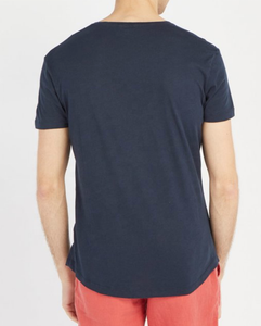 T-shirt en tissu de jersey de coton, t-shirt homme, t-shirt uni en coton blanc avec logo personnalisé pour hommes - Product Image 4