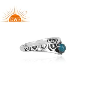 Anneau en argent Sterling 925 pour femmes, offre spéciale de bijoux, pierre précieuse en Apatite, vente en gros - Product Image 3