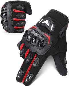 Gants de course de moto pour hommes en cuir de chèvre Air Mesh Biker Sprint Gants de vitesse avec protection des mains Sports d'hiver Gants de course - Product Image 1