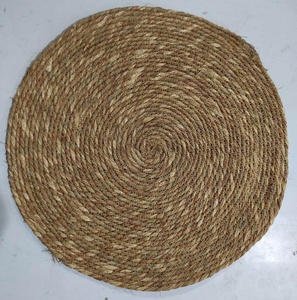 Seagrass Natural Round <b>Table</b> Mats & Pads Custom Size Eco-Friendly Japan Style CLASSIC Placemats <b>Coaster</b> - Product Image 2