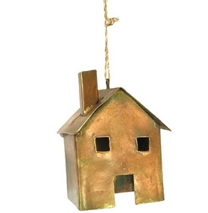 กระท่อมโลหะทองแดงสำหรับตกแต่งบ้านวันคริสมาสต์ - Product Image 1