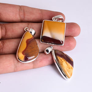 Casa De Plata Mookaite Pendentifs en pierres précieuses Design fait à la main Qualité Argent Sterling 925 CHRISTIAN Violet Trendy Unique Natural Gift - Product Image 3