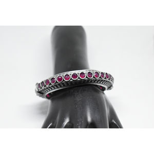 high quality handmade brass latest fashion <b>silver</b> look alike western look openable <b>bangle</b> for girls and <b>women</b> - Product Image 1