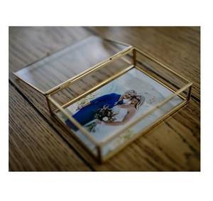 5x7 <b>glass</b> photo <b>box</b>, <b>glass</b> <b>box</b>, 4x6 <b>glass</b> photo <b>box</b>, gold <b>glass</b> <b>box</b>, - Product Image 1