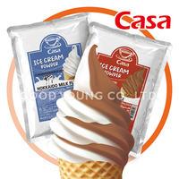 Helado HALAL al por Mayor, Mezcla de Polvo para Helado Suave Instantáneo con Sabor a Chocolate